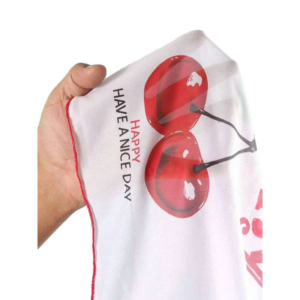 XS - L Cherry Print Short Sleeve Female Swimsuit Women Swimwear Three-pieces Bikini Set Micro Bathing Suit Swim Beachwear XJ260206