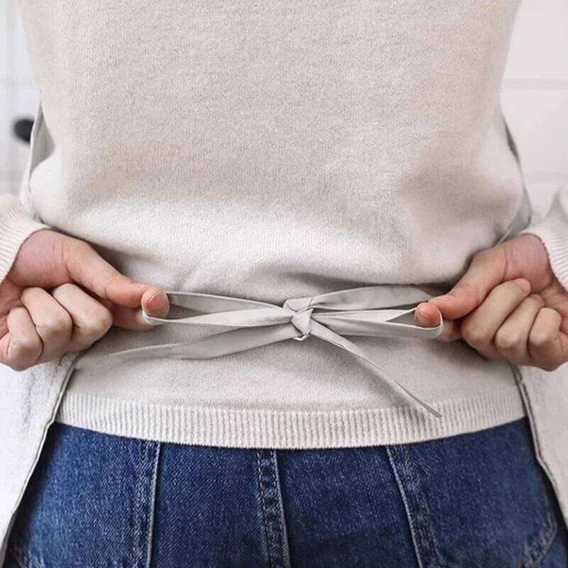 1PC Kitchen Oilproof Waterproof Men And Women Apron Can Wipe Hand Have Pocket Restaurant Work Clothes For Cleaning Cooking S260205