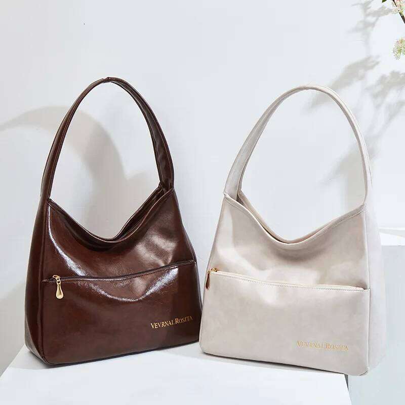Women's Trendy Luxury Brand Bags Large Capacity Tote Simple Versatile Commuter Shoulder Handbag FashionStudent Classroom Bag Y260205