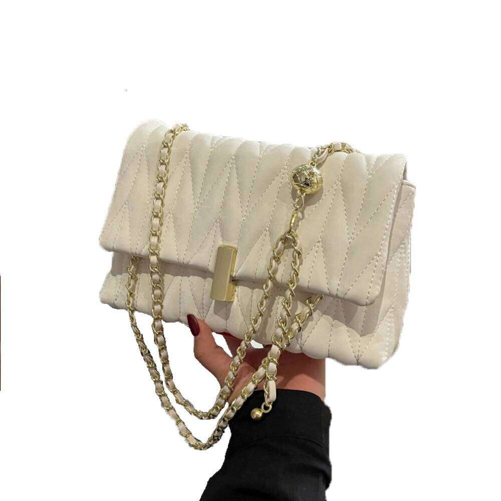 Chic Crossbody Bag Plaids Chain Suede Delicate Handbags Women Fashion Clip Buckle Daily Commute Single Shoulder Underarm Bags Y260205