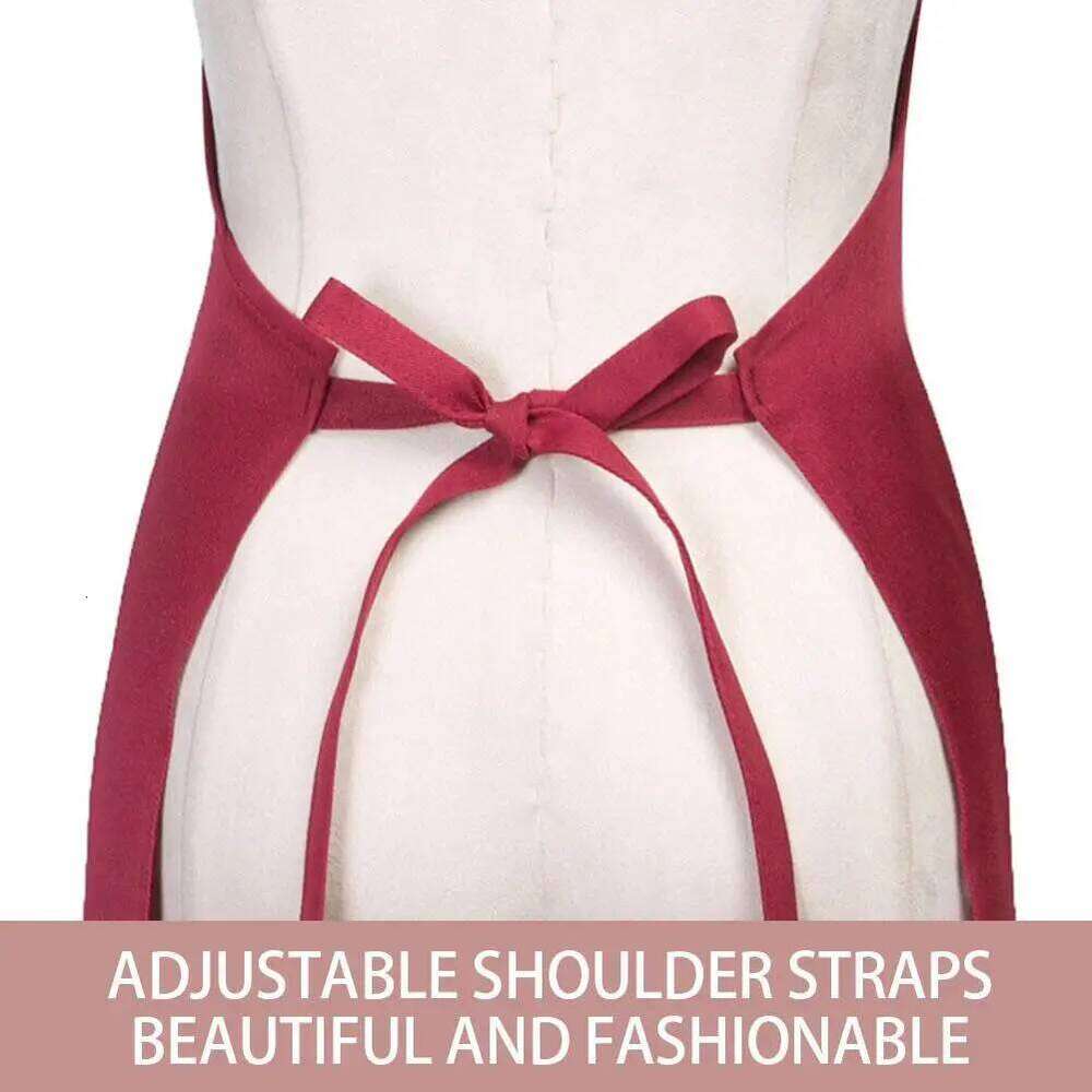 Adjustable Cooking Unisex Waterproof Dust-proof Solid Color Chef Waiter Hairdresser Dirt-resistant Smock Sleeveless Apron S260205