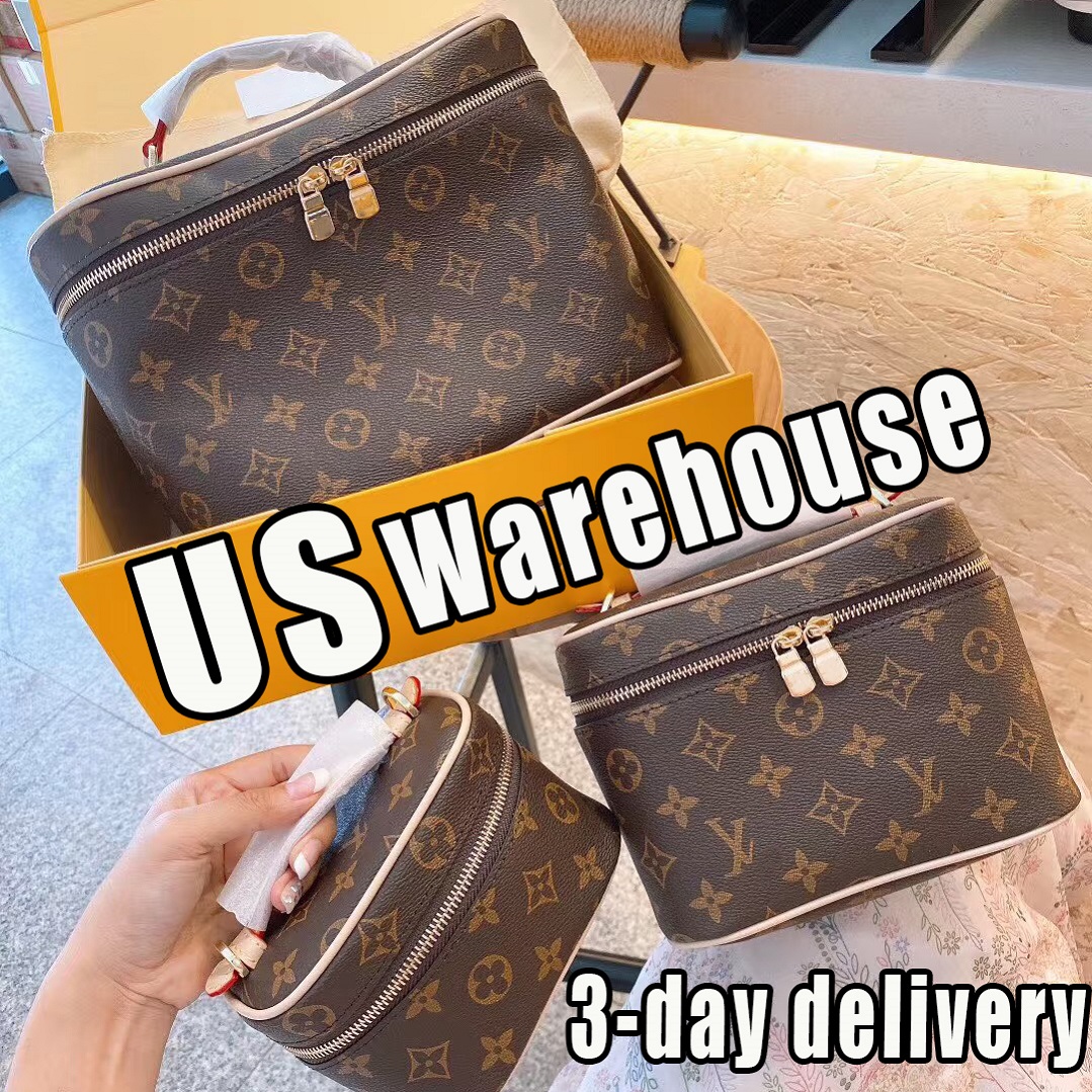 Designer bag High-Quality Cosmetic Bag Luxury Brand Handbags Wallets Tote Bag Women Fashion Storage Pouch Classic Zipper Closure Coated Canvas with Leather Trim