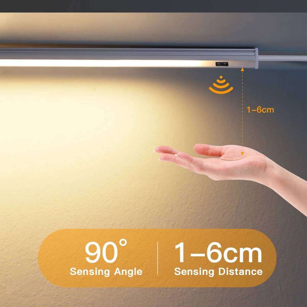 Hand Sweep Motion Sensor LED Cabinet Bar Aluminium USB Night Light Non-Contact Lamp For Kitchen Bedroom Cupboard Counter Z260206