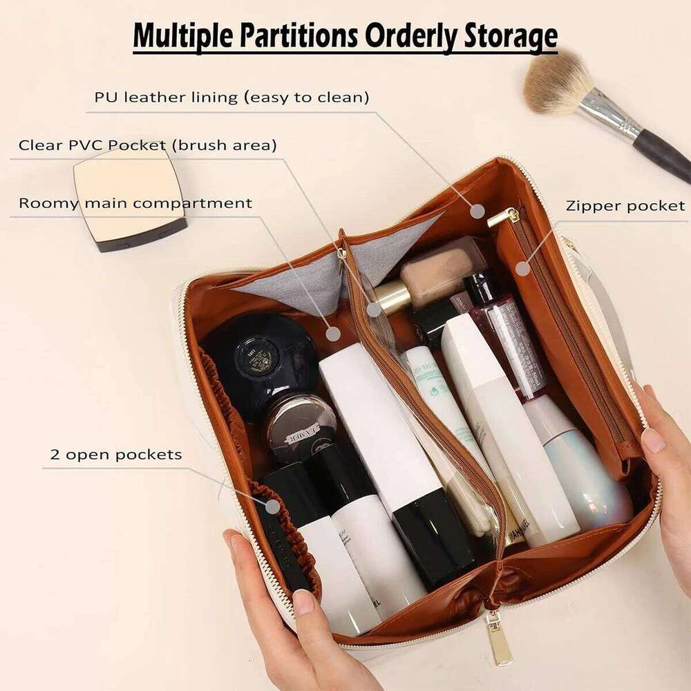 Women's Folding Makeup Accordion Pillow Cosmetic Large Capacity Portable Handbag Ladies Storage Bag Cosmeti Y260206