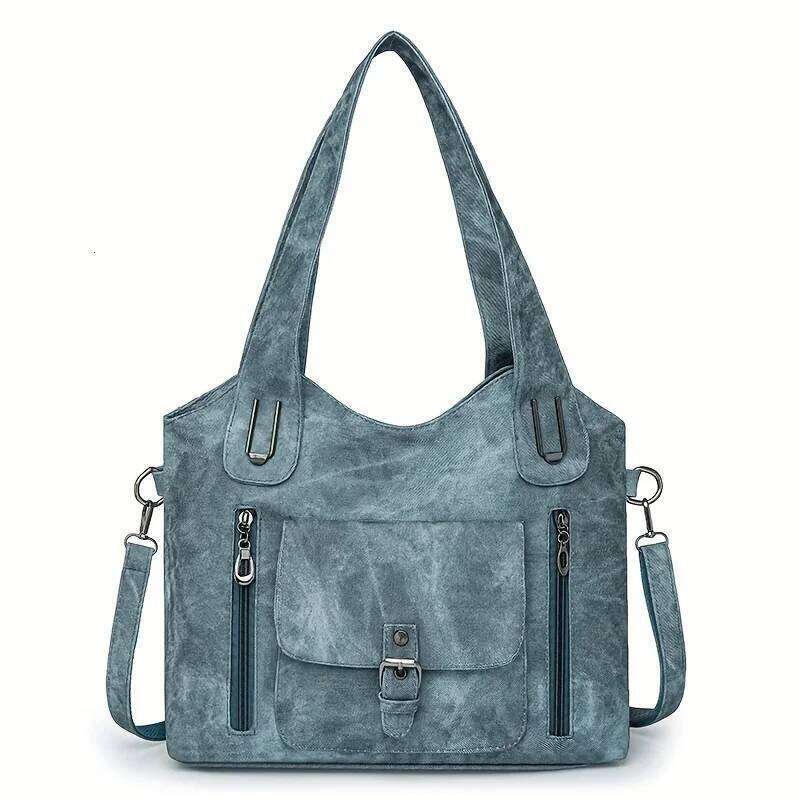Women's Large Capacity PU Handbag Crossbody Shoulder Bag for Casual Daily Use, Retro Vintage Design Fashion Tote Purse Y260205