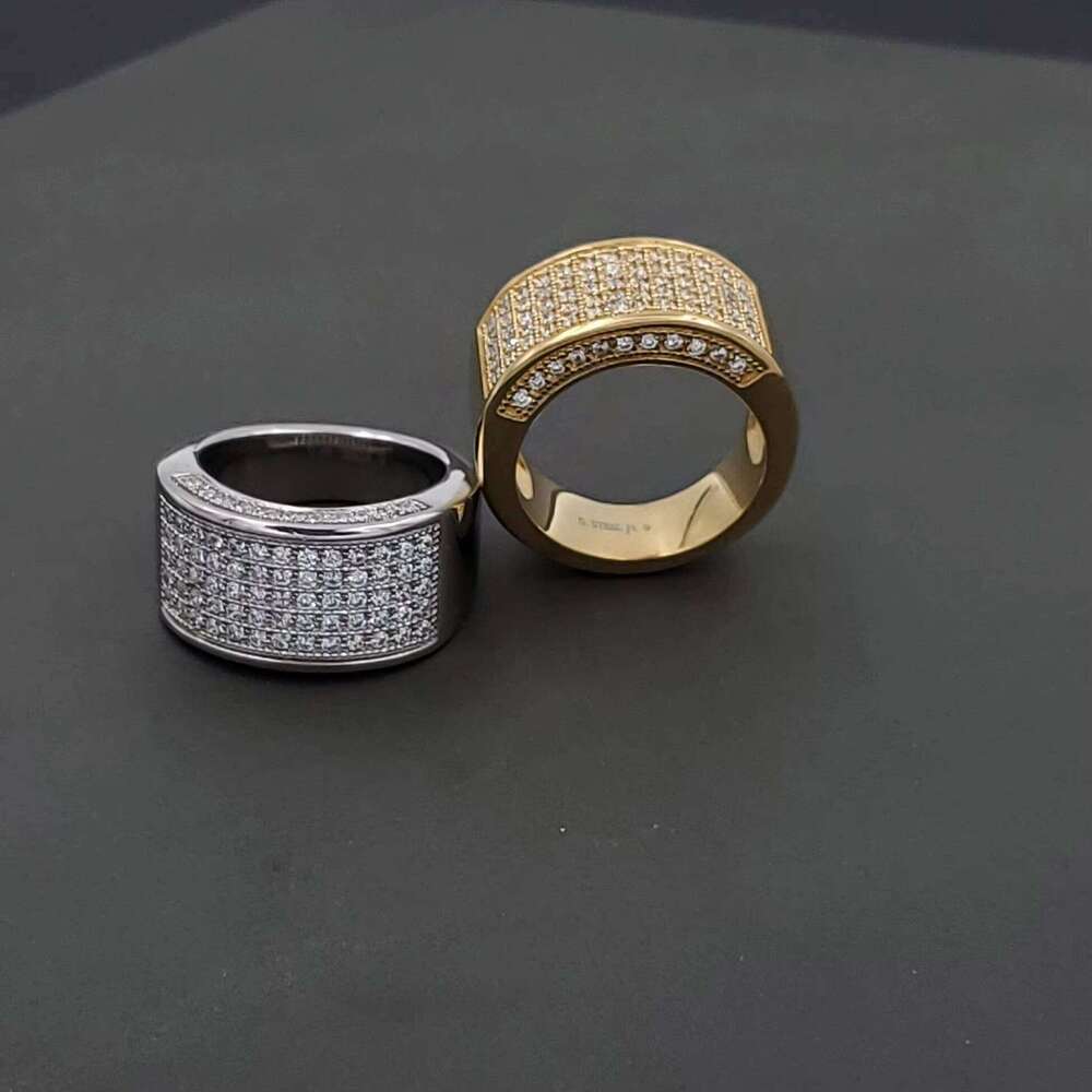 High Quality Fully Iced Out Moissanite Diamond Studded Fine Jewelry Rings for Gifting Options From India