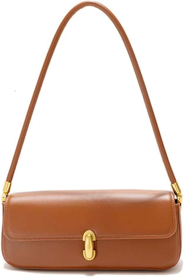 Small Shoulder For Women Vintage Leather Tote Clutch Purse Trendy Retro Mini Hobo Handbag Underarm Bag