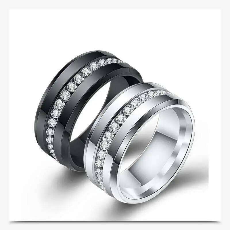 official-website Stainless Steel Pair Couple For Men And Women Jewelry Romantic Wedding Promise Engagement Rings W260206