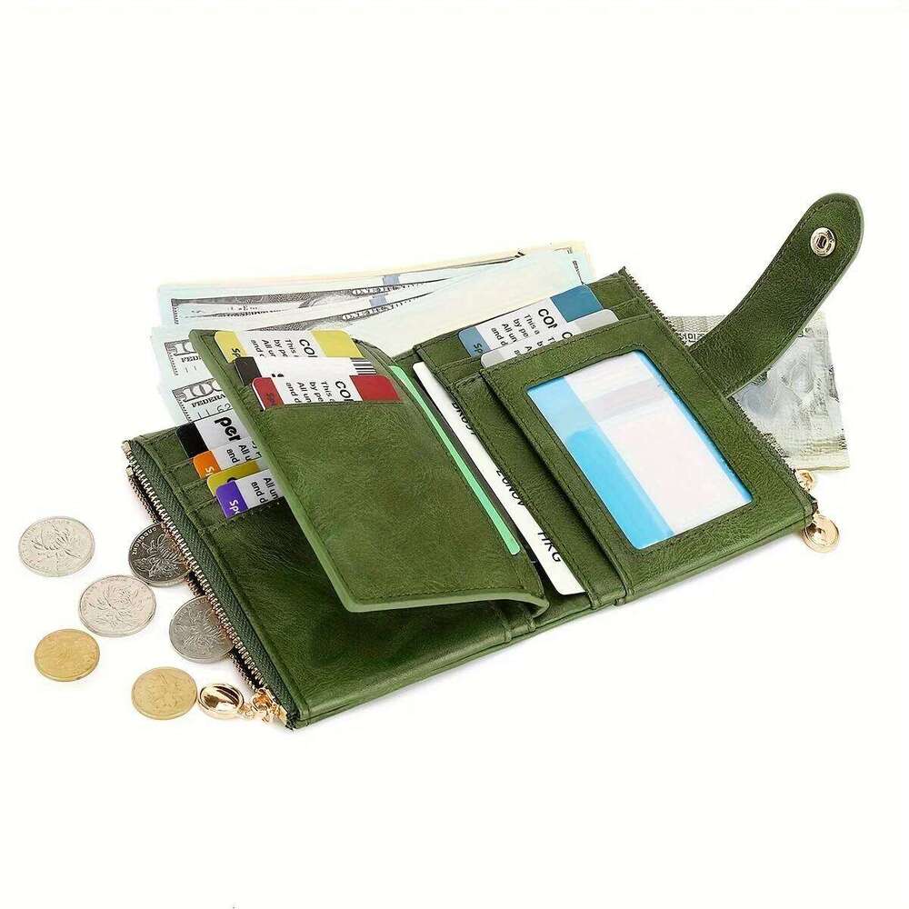 Vintage Women's Short 70% off Wallet, Simple-Thin-Anti-Theft Rfid-Blocking Holder-Compact Card Case-Cash Pocket Y260206