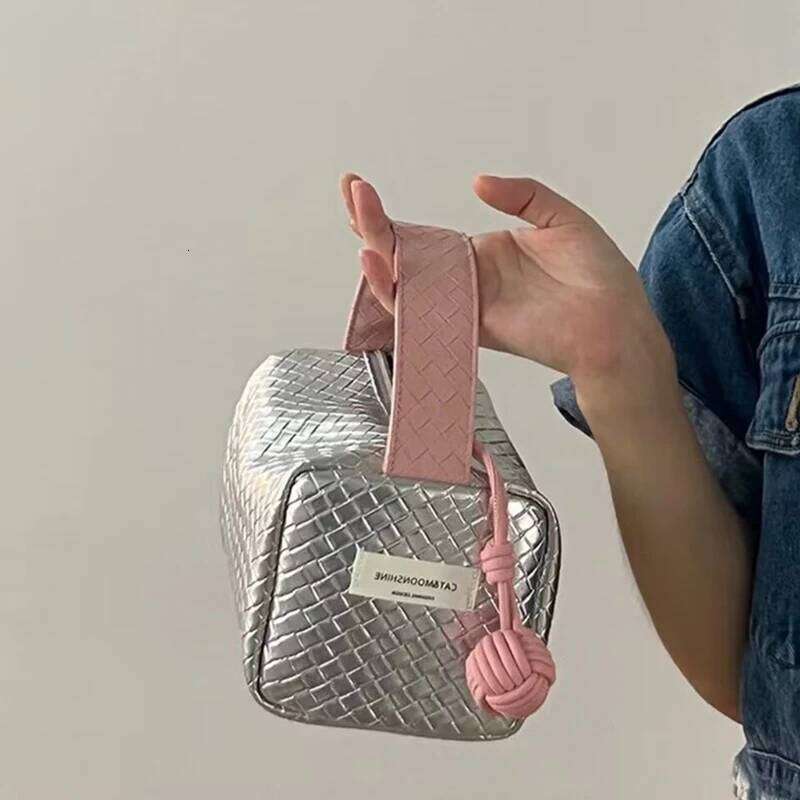 New Cosmetic Bag PU Pillow Makeup Pouch Womens Large-Capacity Storage Organizer Multifunctional Travel Toiletry Kit Handbag Y260206