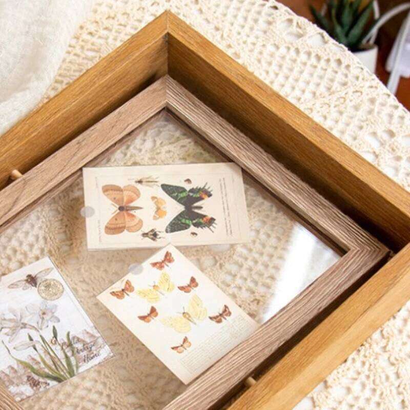 Creative Decoration Indoors Retro Wooden Fashion Desktop Frame Homestay Luxury Modern Home Decor Porta Retrato Lsxk S260205
