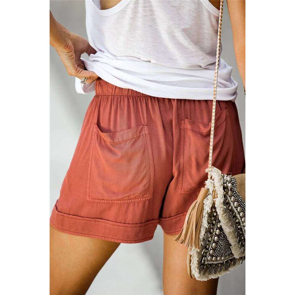 Summer New Comfortable Casual Commuting Silk Shorts Women's European High Waist Lace Loose Wide Leg Pants XJ260206