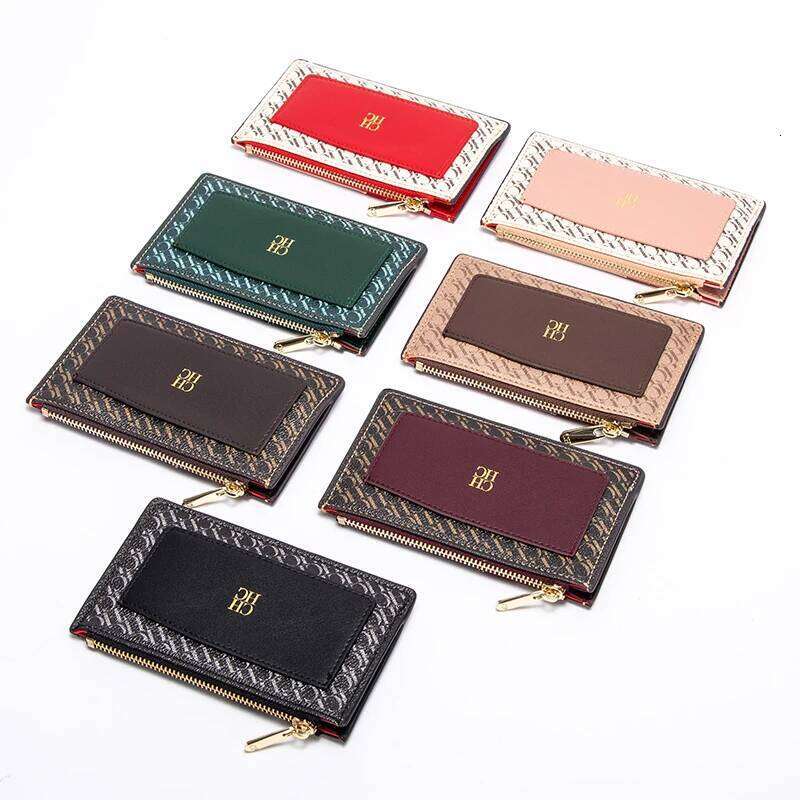 Color Blocking Design Fashion Classic Style 2024 Unisex Wallet PC Material Business Office Commuter Card Holder Y260206