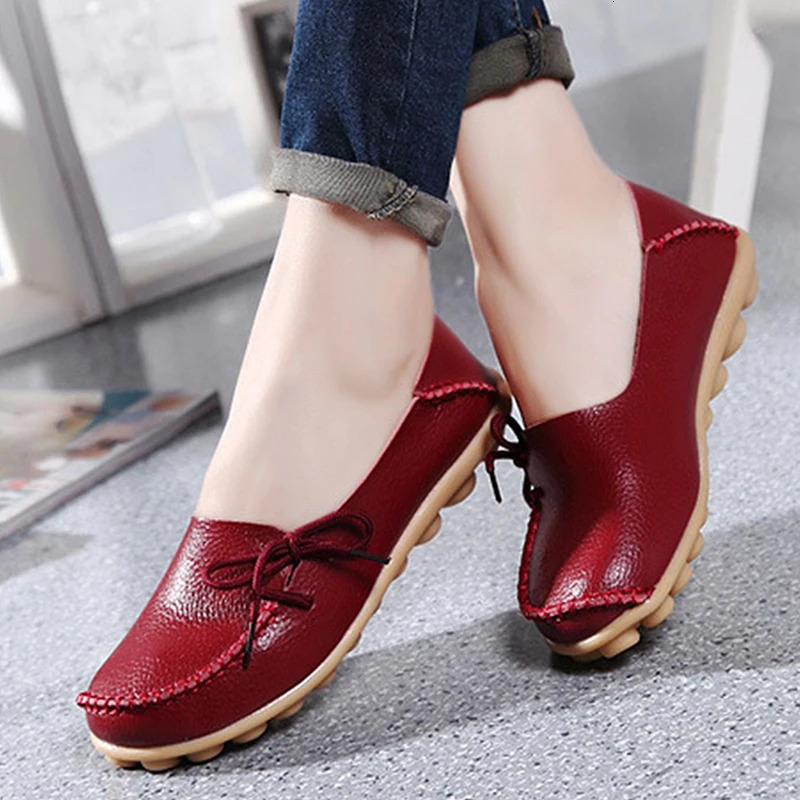 Women Flats Sell Colourful Leather Women Loafers Ballet Pointed Toe Flats Ladies Shoes Loafers Plus Size 44 Zapatos De Mujer 260124