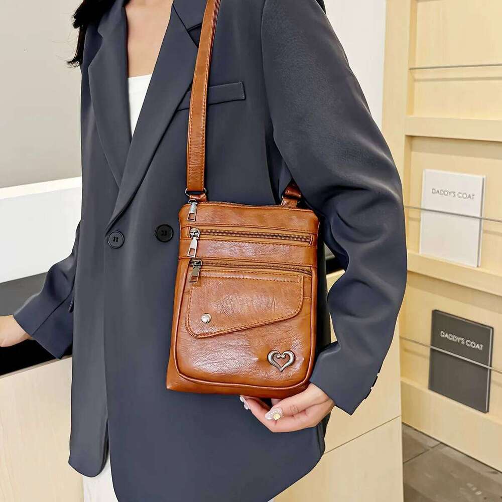 Mobile phone ladies' soft leather small backpack, single-shoulder crossbody bag, outdoor leisure travel coin purse XJ260129