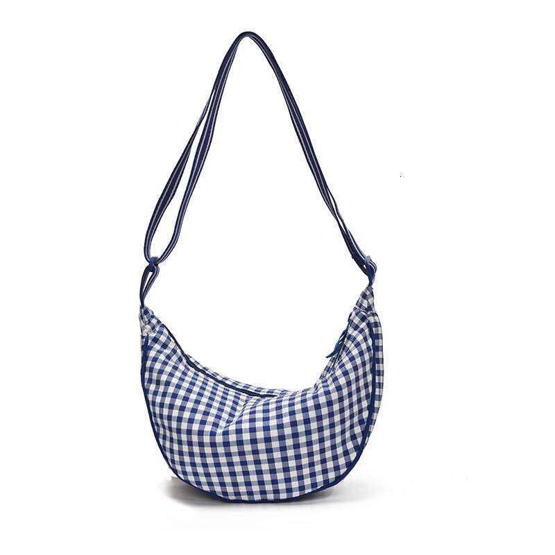 Grid Crossbody Sweet Plaid Dumpling Casual Simple Chest Pack Summer Canvas Messenger Bags Outdoor Travel Shoulder Bag XJ260129