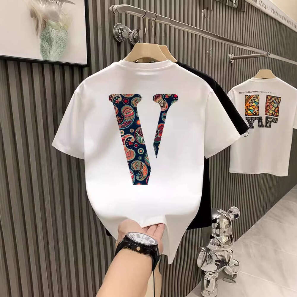 Summer Heavyweight Versatile Brand Men's T-Shirt Round Neck Fashion Casual Trendy Short Sleeve Tee Shirt Top Ins