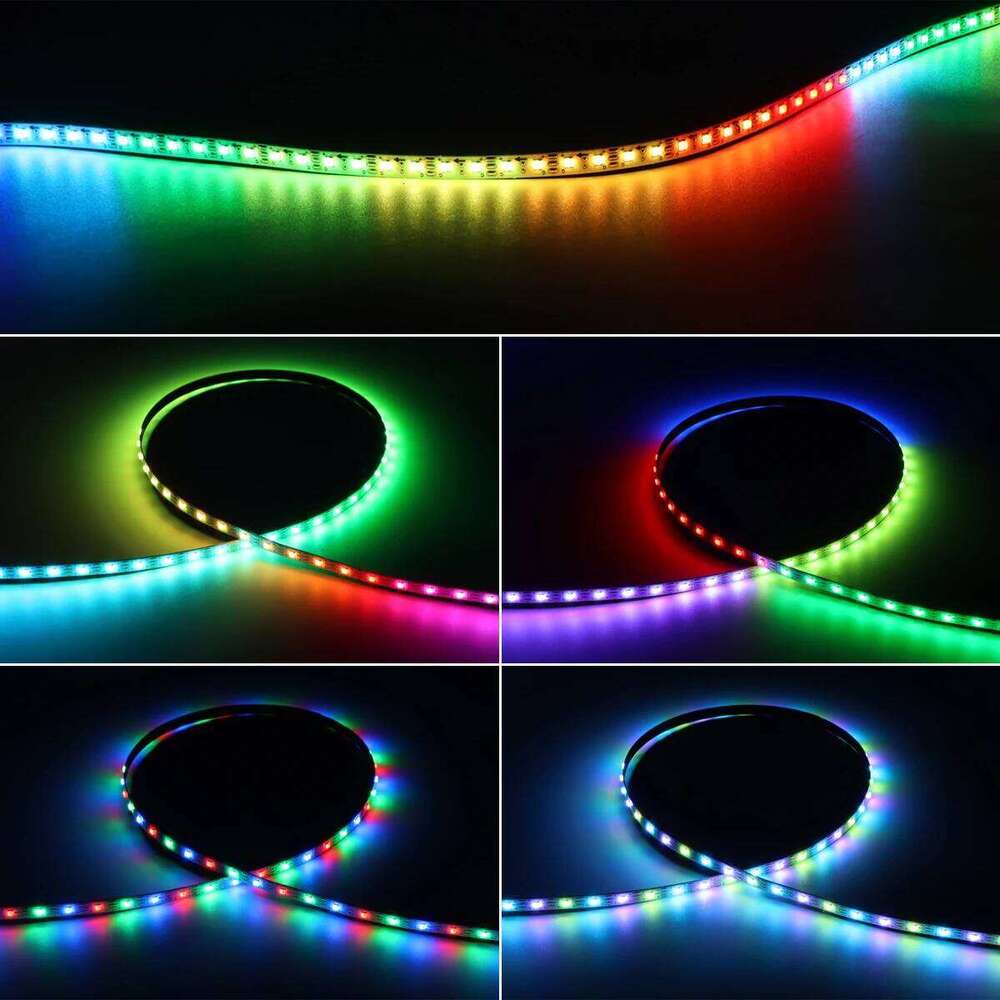5V Addressable WS2812B RGBIC Strip Lights 5mm Dream Color LED Tape for PC Destop Background Lighting Decoration RGB Z260206