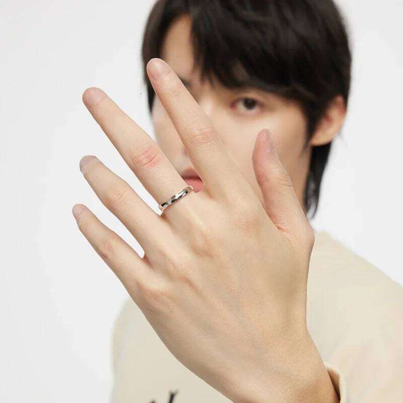 2pcs/set Valentine's Day Adjustable Open Couple Engagement Rings for Women Men Wedding Ring Party Fashion Jewelry Gift W260206