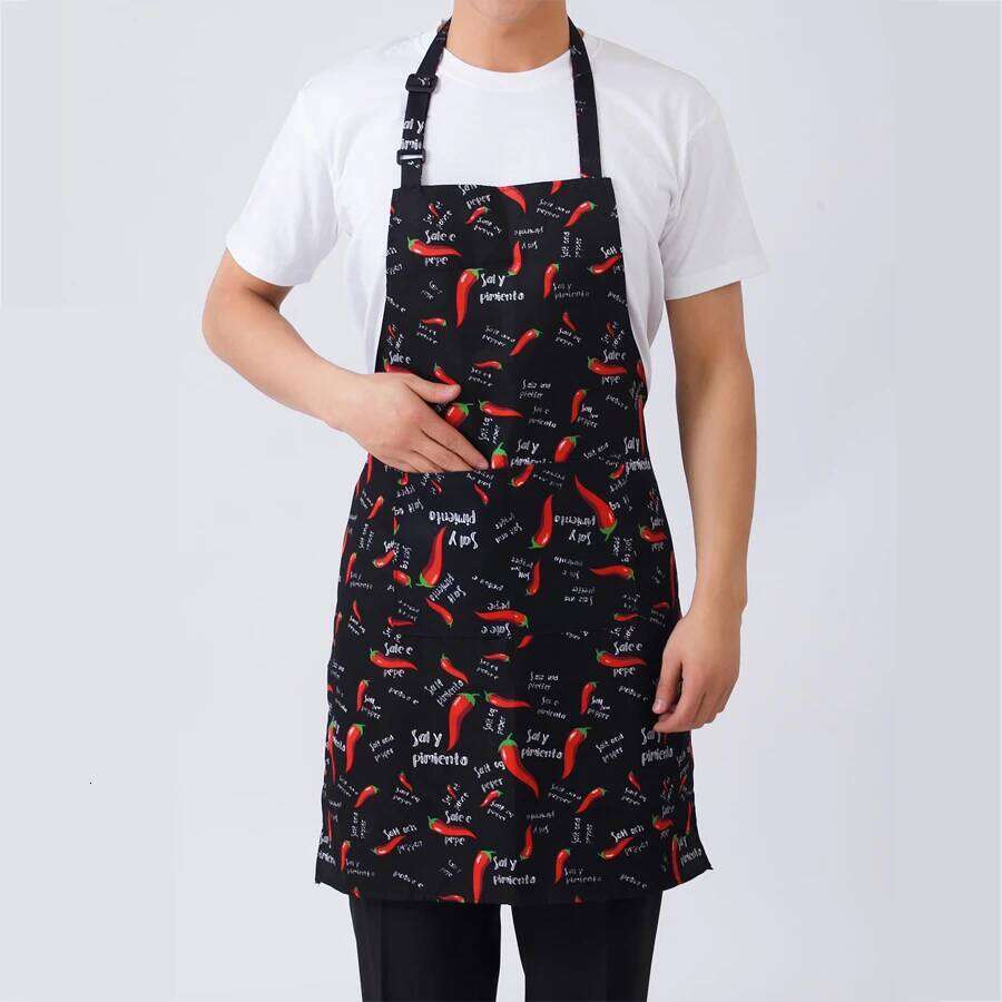 1pc Adjustable Adult Striped Restaurant Chef Apron Outdoor Camping Picnic Kitchen Cook Aprons S260205