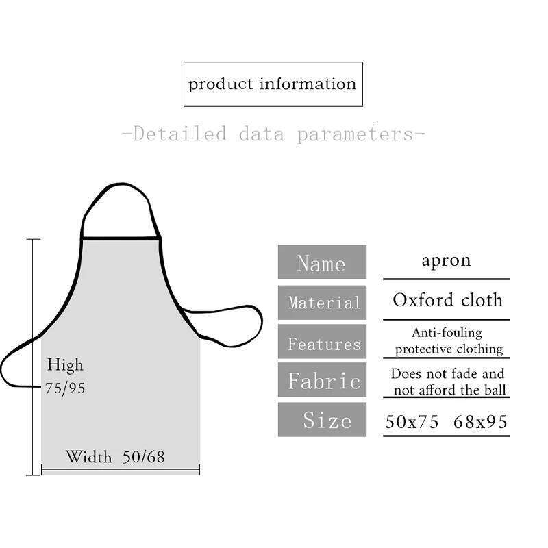 Nice Nail Polish Apron Home Coffee Shop Cleaning Aprons Anti-Dirty Kitchen Accessories For Men Women 50x75cm,68x95cm S260205