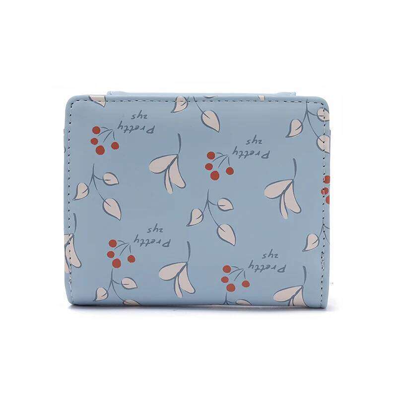 2024 New printed Korean version sweet street fashion school style cherry fruit zipper buckle all students coin wallet multi-card Y260206