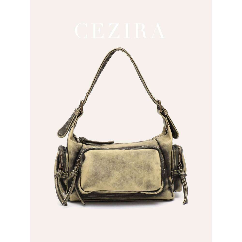 Women Retro Cool Preppy Street Style Shoulder Bag Washed PU Vegan Leather Vintage Functional Practical Cross body Handbag Casual Y260205