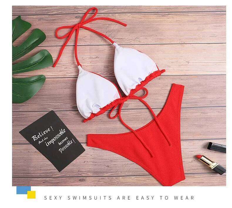 2023 Monochrome Sexy Women's Bikini Beach Suit Bathrobe Swimwear Z260206