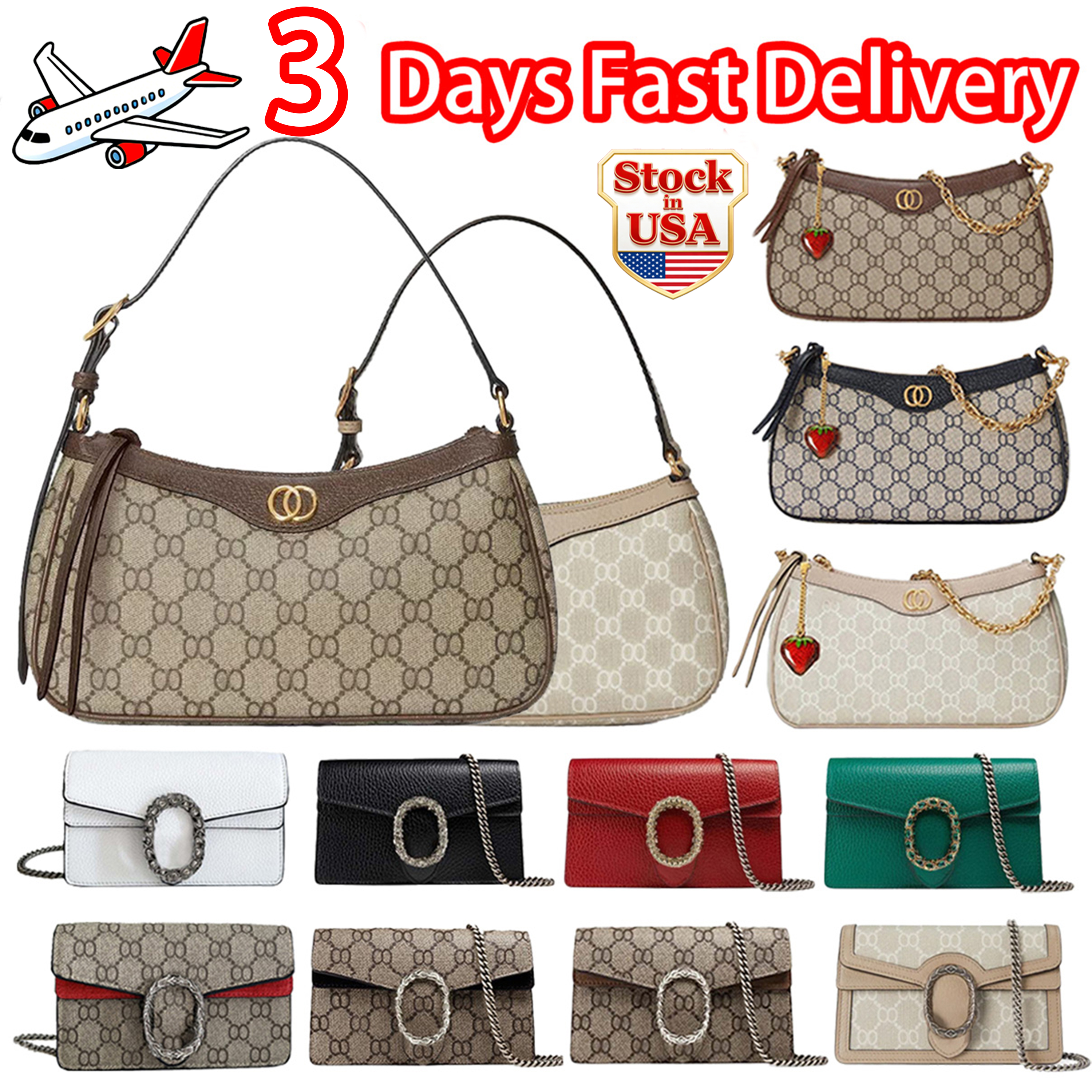 Designer Bag Luxury Bag Shoulder Bag Underarm Ophidia bag Old fashioned floral print chain stitch fabric Mahjong Bag Canvas And Leather Patchwork Crossbody Bag