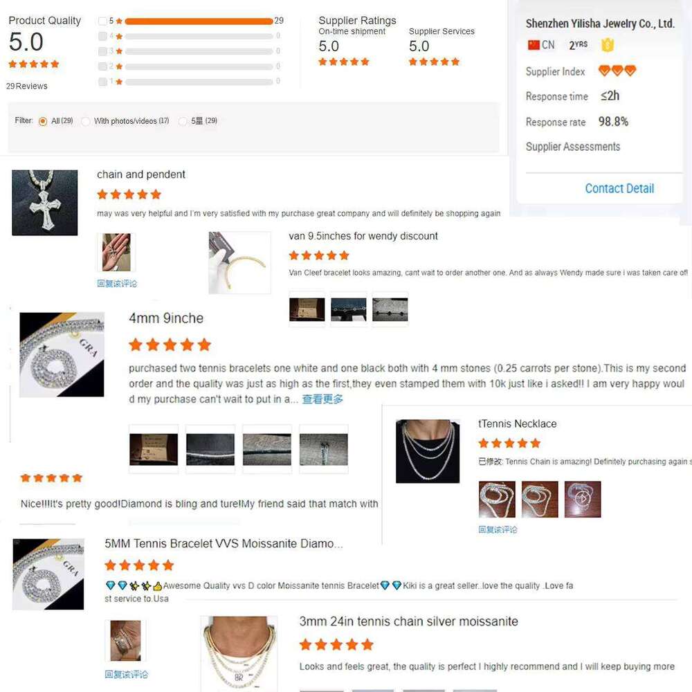 Custom 18K Gold Vvs Drop Necklace Earring Bridal Set 925 Silver Lab Grown Moissanite Diamond Chain Women Jewelry