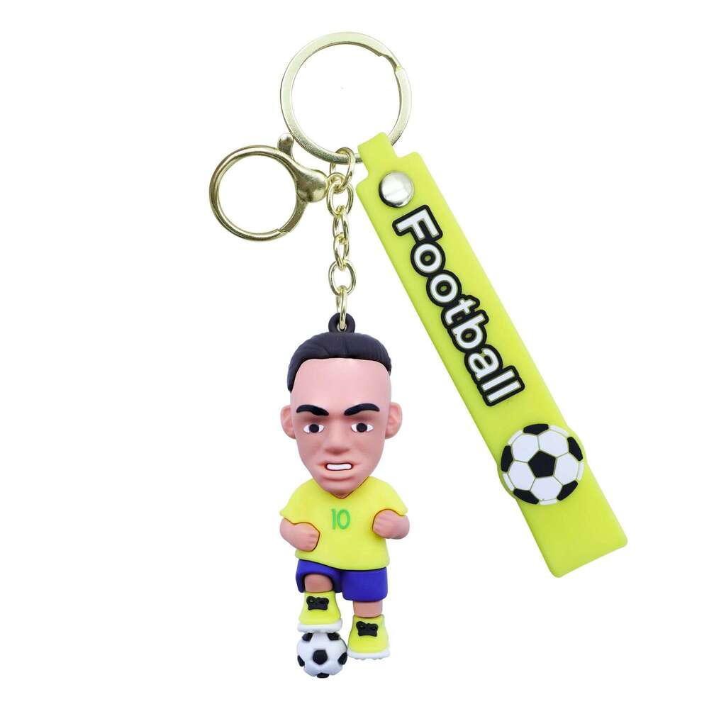 designer keychain football star PVC resin internet celebrity backpack keychain DIY high-end small gift