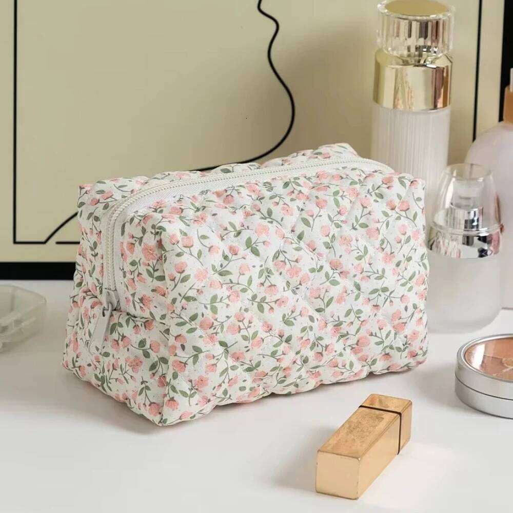 Floral Printed Lipstick Storage Women's Cosmetic Bag Beauty Case Travel Makeup Pouch Toiletry Organizer Y260206