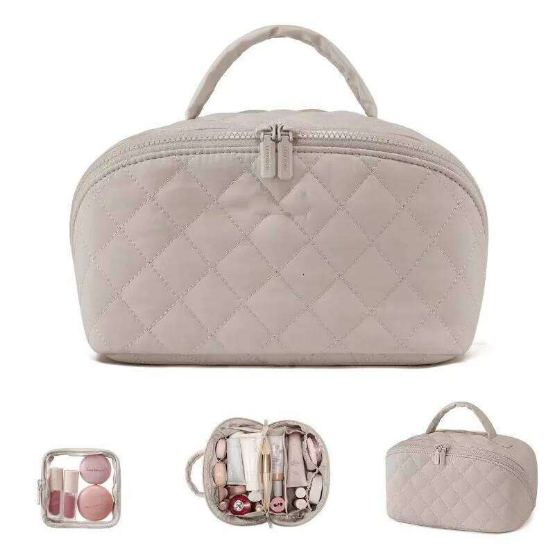 1pcs Large-Capacity Handheld Portable Makeup Outdoor Travel Toiletry Organizer Pouch Cosmetic and Skincare Storage Bag Y260206