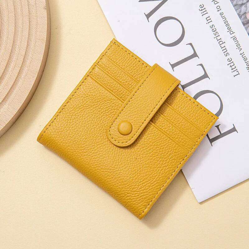 2025first-layer Cowhide Wallet Card Integrated Ultra-thin Mini Simple Zipper Change Bag Korean Version of Genuine Leather Y260206