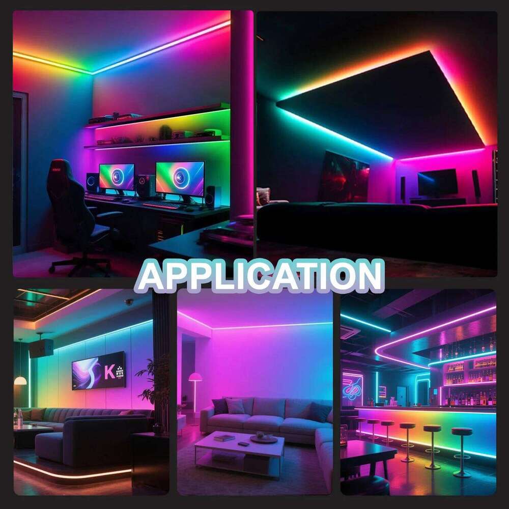FCOB RGB+IC Strip Lights WS2811 Addressable 420 LEDs/m SPI LED Tape APP Control Music Sync DC24V Flexible Ribbon Room Decor Z260206