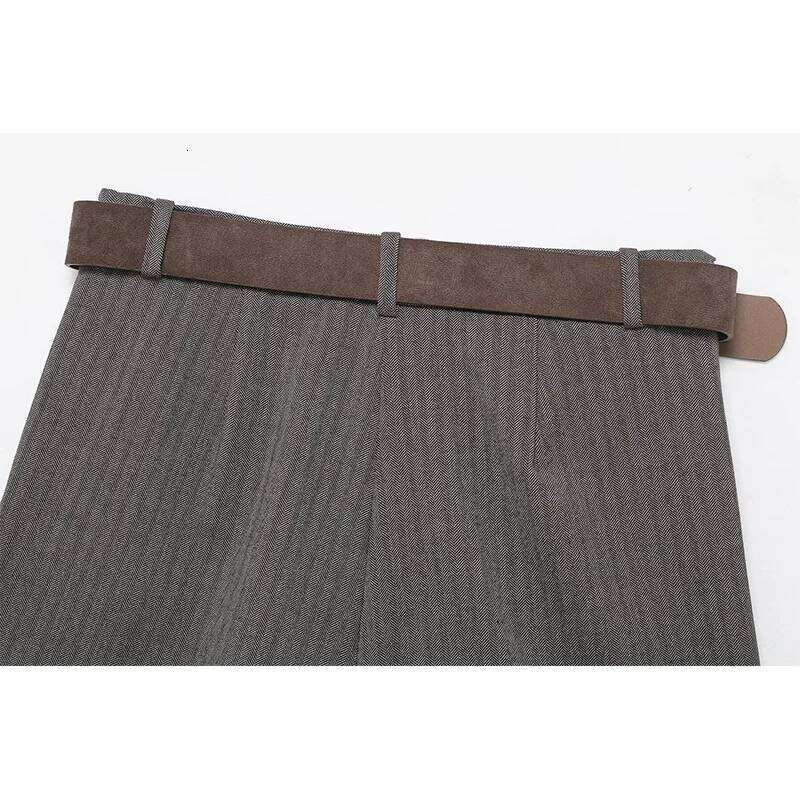 2026 Summer New Fashion Grey Striped High Waist Chic Elegant Women's Joker Travel Holiday Youth Shorts XJ260206