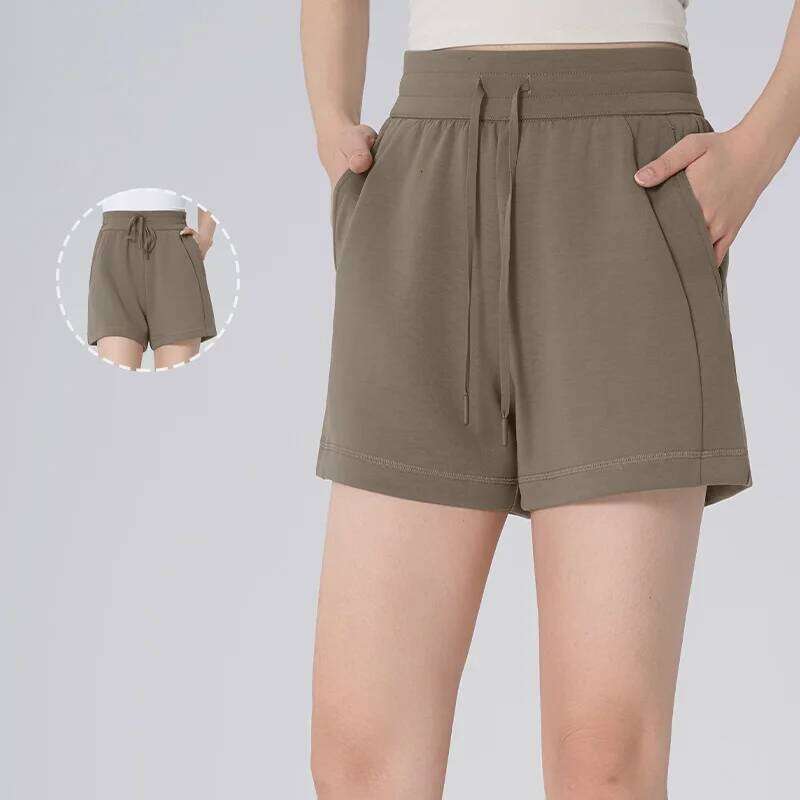 Women Sports Fitness Short Workout Gym Running Pants Summer Adjustable High Waist Causal Thin Quick Drying Shorts XJ260206