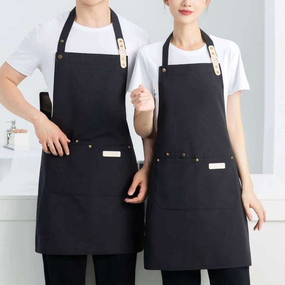 1 Piece Chef Apron Unisex Waterproof Canvas Durable for Restaurant Hotel Baking Beauty Salon Nail Art Kitchen Cooking S260205 76b