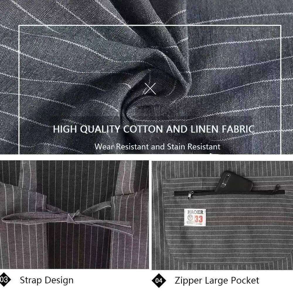 Kitchen Household Abrasion Resistant Waterproof Antifouling Barista Restaurant Uniform Work Apron S260205