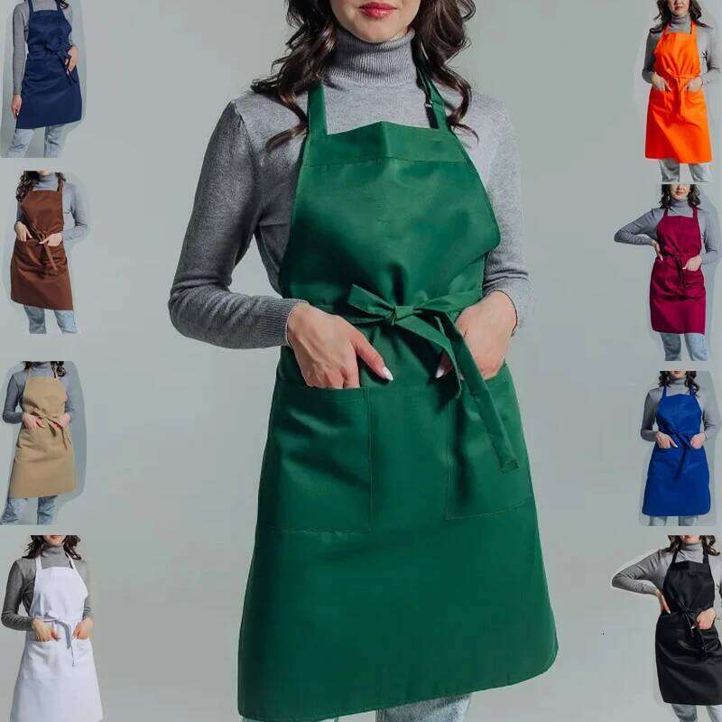 BBQ Apron Waterproof Polyester Kitchen Cleaning Cooking Baking Chef Protective Workwear for Dining Room Gardening S260205