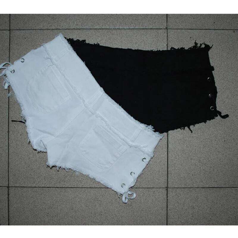 Women Tassel Low Rise Waist Hot Denim Booty Sexy Jeans Shorts Cute Micro Mini Short Club Wear Fashion F26 XJ260206