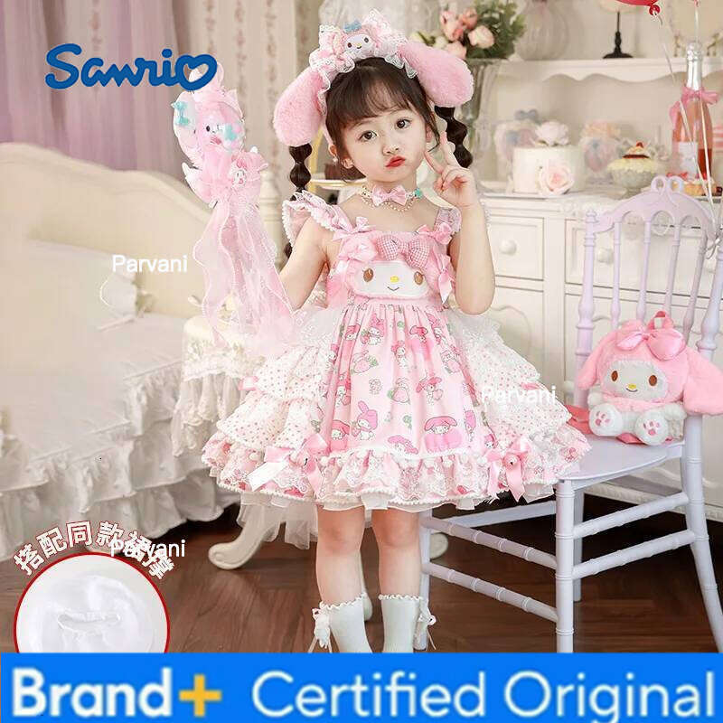 Sanrio 2025 Cosplay My Melody Lolita Princess Children'S Birthday Party Costume Gift Puffy Skirt Suit Girls Summer Dress H260206 - view 3