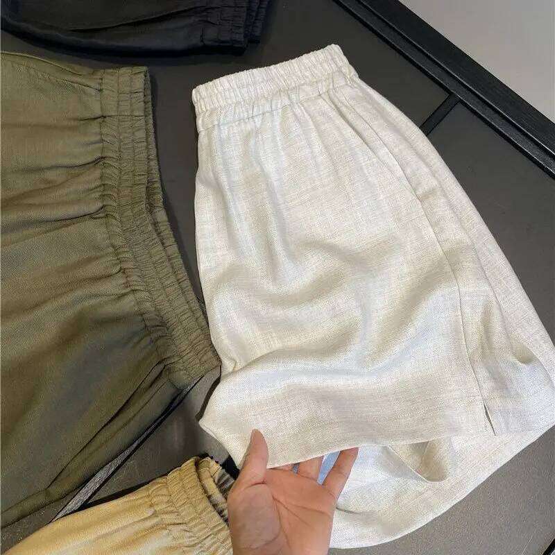 Cool and Soft Not Picky Versatile Elastic Waist A-line Casual Shorts XJ260206