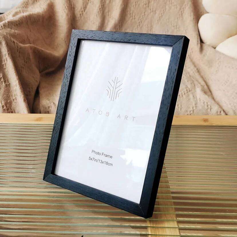 Natural Solid Oak Wood Interior Decoration Photo Frames For Pictures Wall Hang Picture Rectangle Frame S260205