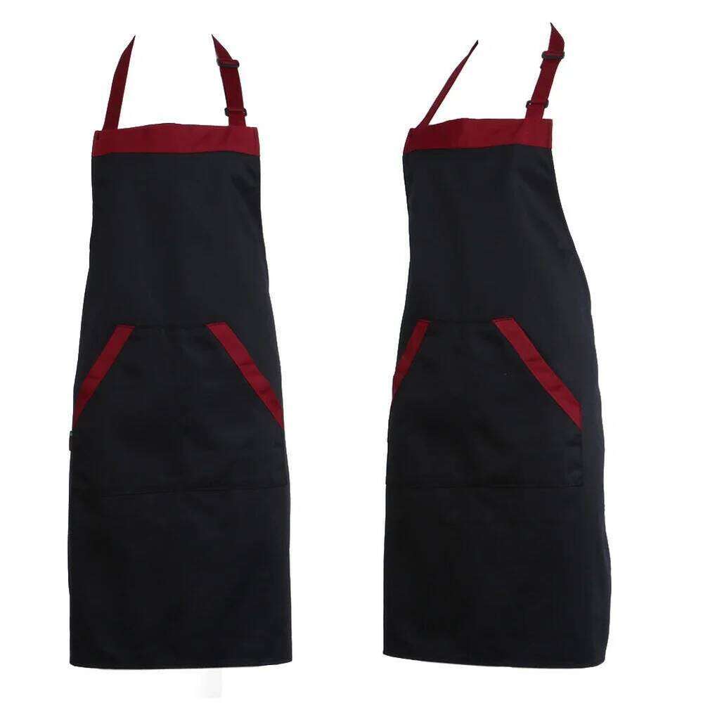 Unisex Halterneck Cooking Baking Catering Home House Apron Aprons with 2 Pockets Kitchen Accessories S260205