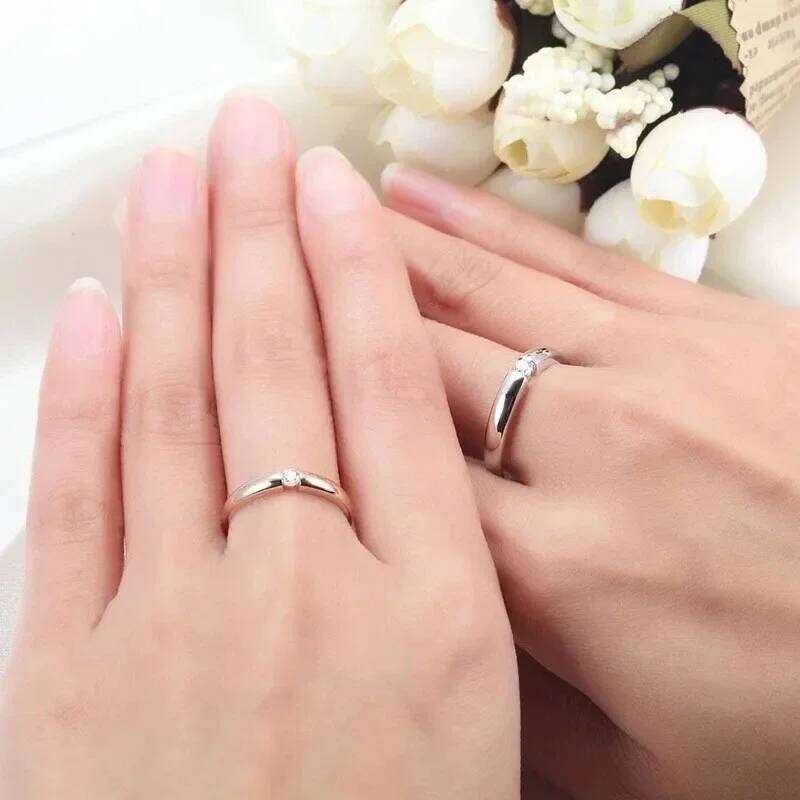 Luxury 3mm Stainless Steel for Women Men Inlay Zirconia Wedding Engagement Valentines Day Gift Female Stackable Ring W260206