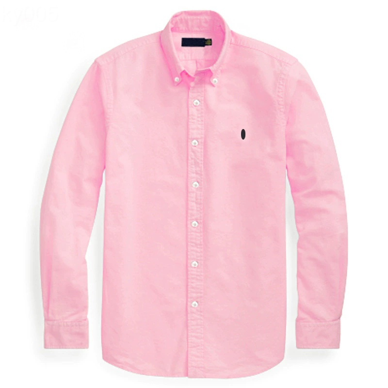 Luxury Men's Shirt Long Sleeve Embroidery Button Down Social Business Tshirts Solid Color Tops Blouse For Men Casual Daily Wear T260902 - view 6