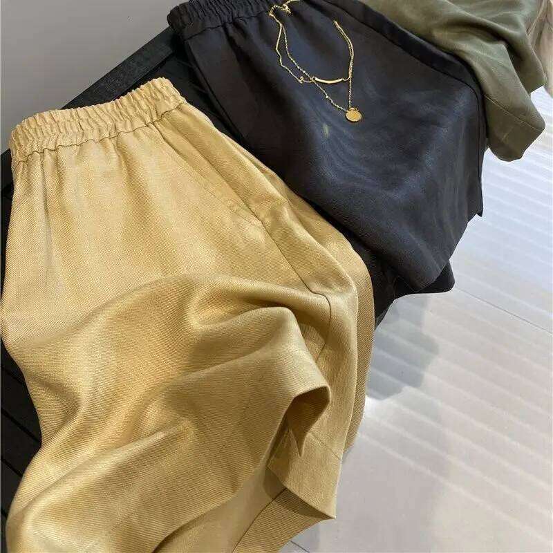 Cool and Soft Not Picky Versatile Elastic Waist A-line Casual Shorts XJ260206