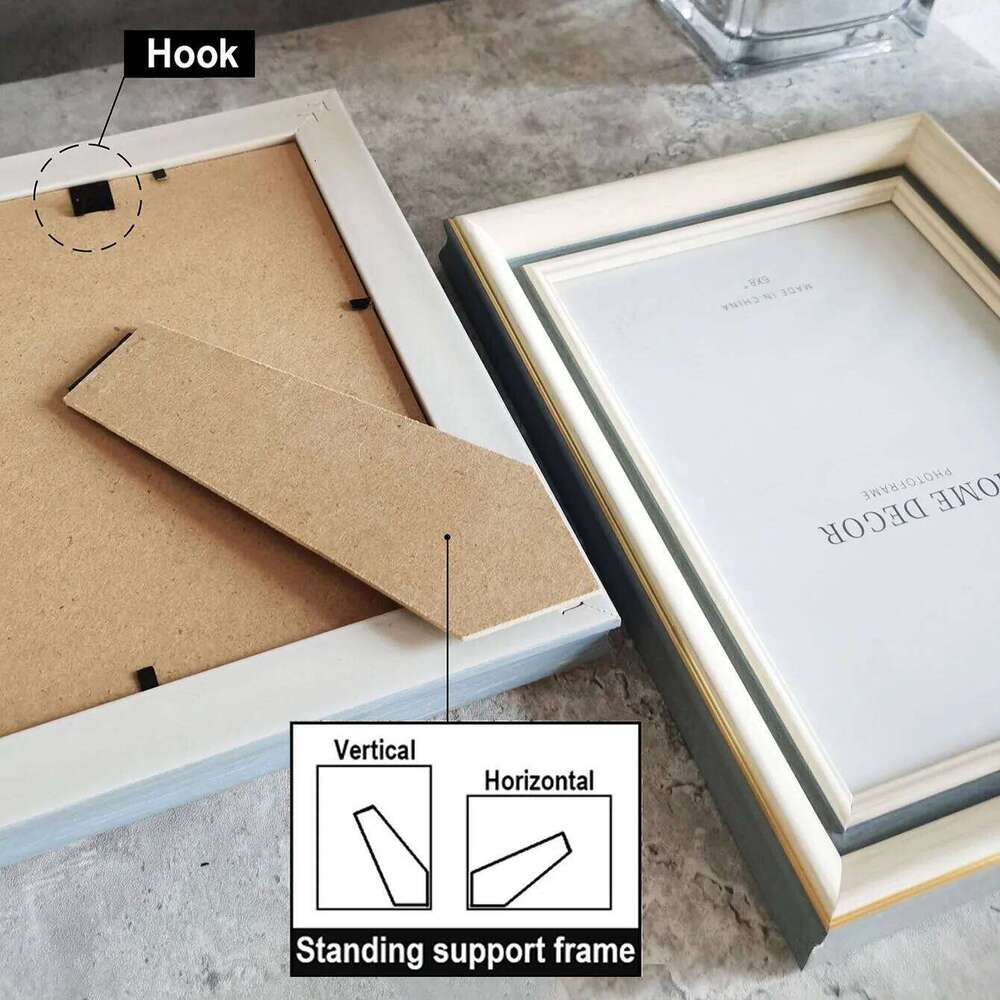 2pcs Photo Frames Set-10X15/15X20/20X25cm Picture Franes for Wall & Tabletop Home Decor Commemorative Gift Birthday Housewarming S260205