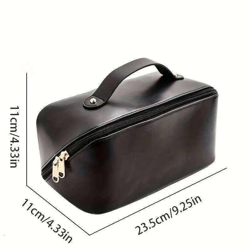 1pc Large Travel Makeup for Women, Big Capacity Toiletry Organizer, Personalized Gift Idea, Multiple Colors, Cosmetic Bag Y260206